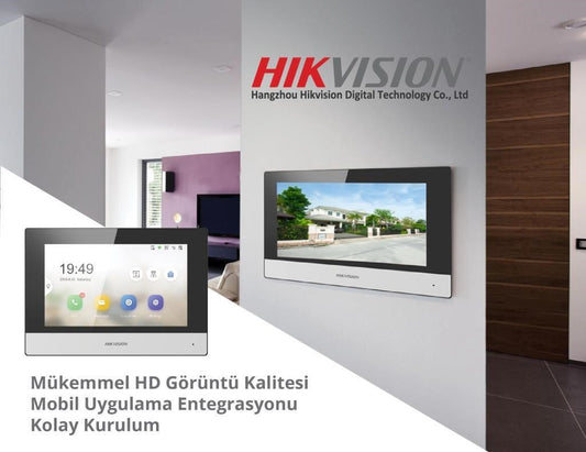 Hikvision DS-KH6320-WTE1 7 İnç Mekan İP Görüntülü Diafon Ekran - Neotech Market