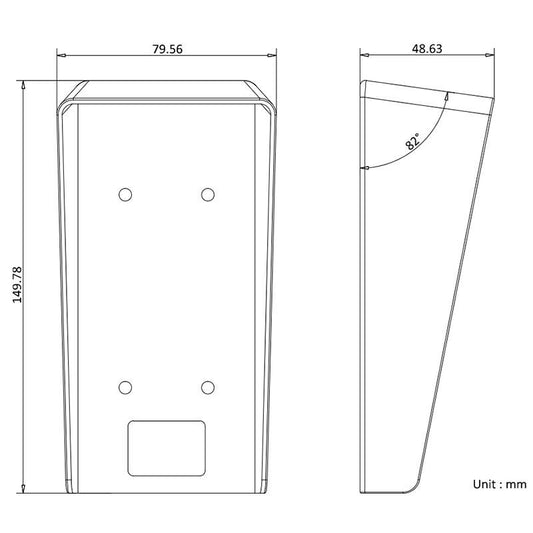 DS-KABV6113-RS Villa Kapı İstasyonu Yağmur Koruyucu Siperlik - Neotech Market