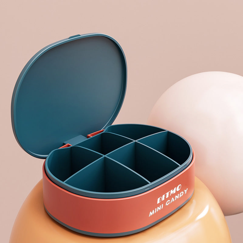 Luno Kapaklı 6 Bölmeli Taşınabilir İlaç Kutusu