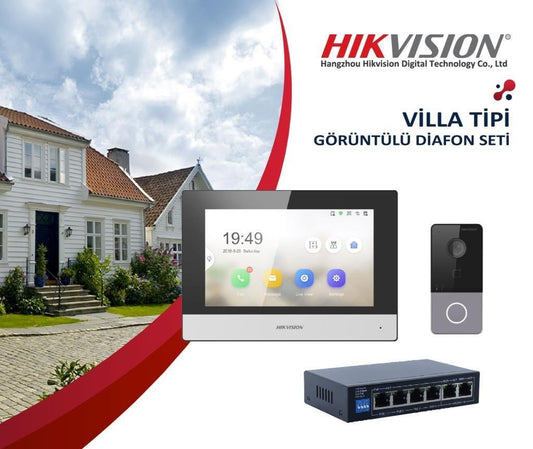 Silver Seri Villa Tipi IP Görüntülü Diafon Kapı Seti