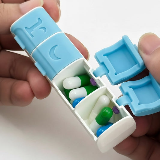 4 Bölmeli İlaç Kutusu Magnet Özellikli