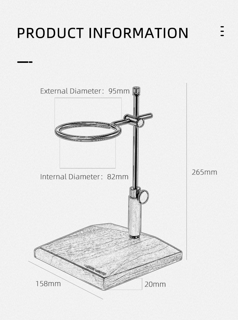 Kahve Dripper Stand Ceviz