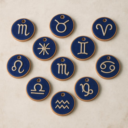 El Yapımı Seramik Burç Kolye - Ayarlanabilir 30 cm - Kişiye Özel Astroloji Takıları - Neotech Market