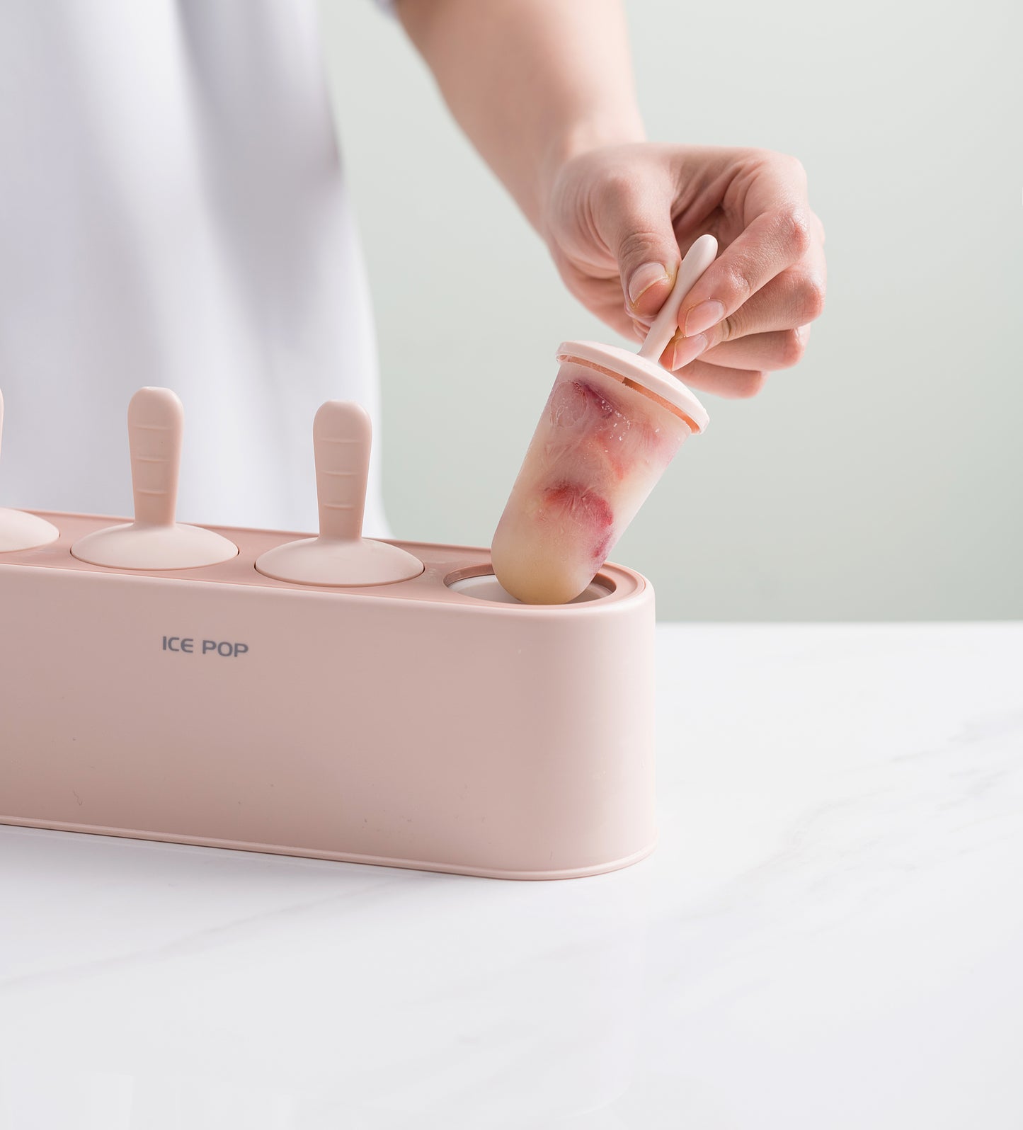 Pembe 4'lü Dondurma Kalıbı