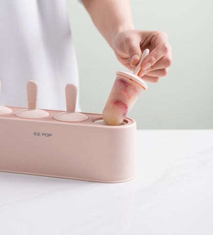 Pembe 4'lü Dondurma Kalıbı