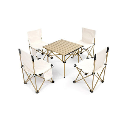 Etravel Premium 4-piece folding table and chair set: 4 chairs + 1 table. Foldable.