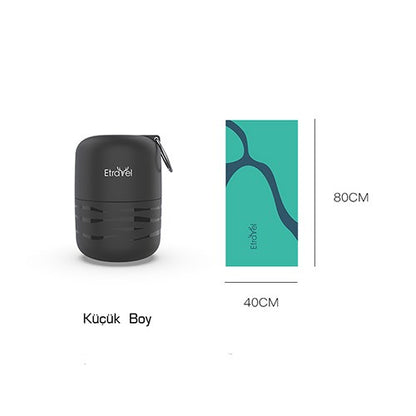 Etravel özel taşıma çantalı Mikrofiber çok amaçlı havlu seyahat ve plaj havlusu - Neotech Market