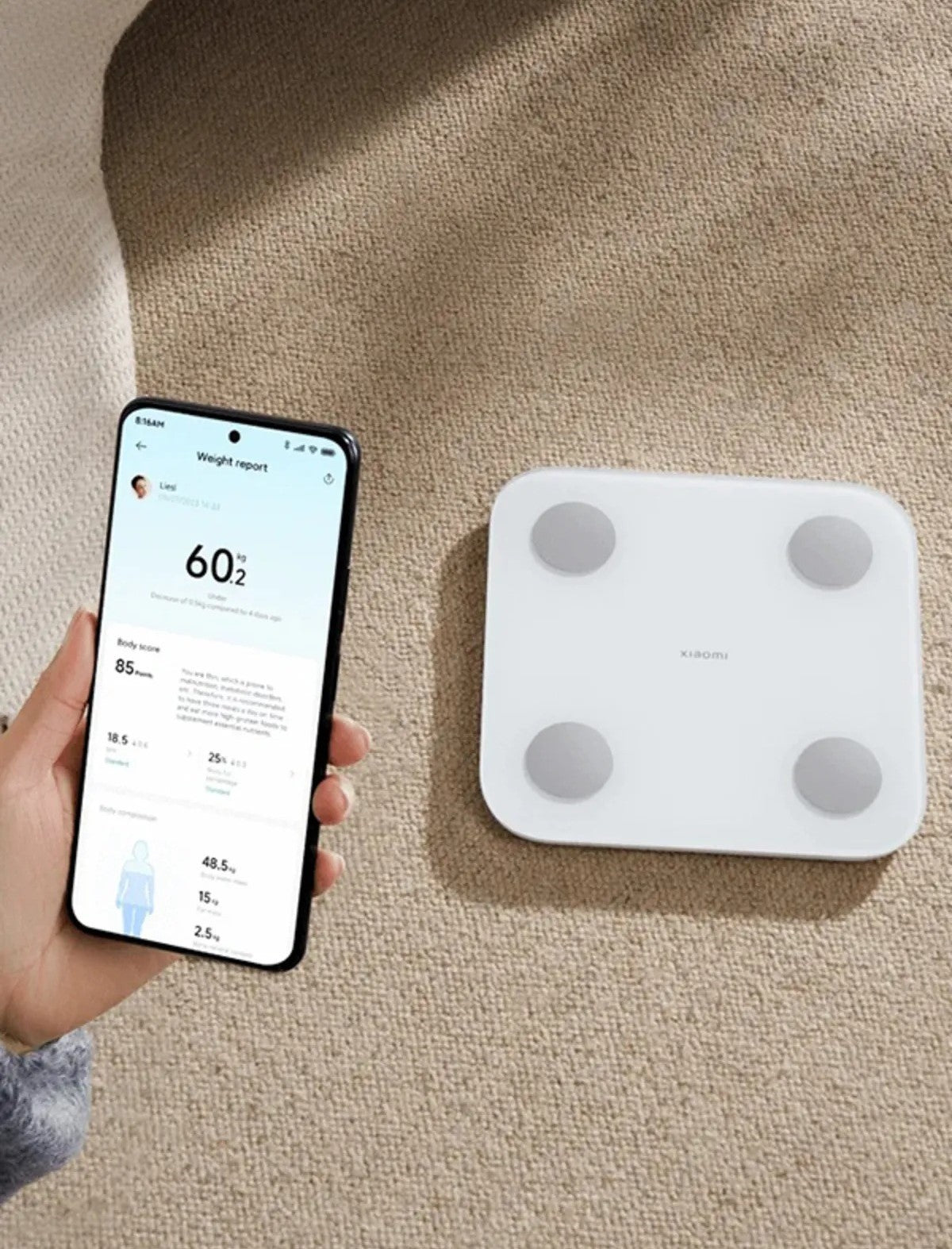 Xiaomi Mi Body Composition Scale S400 Yeni Nesil Çift Frekanslı Akıllı Bluetooth Baskül