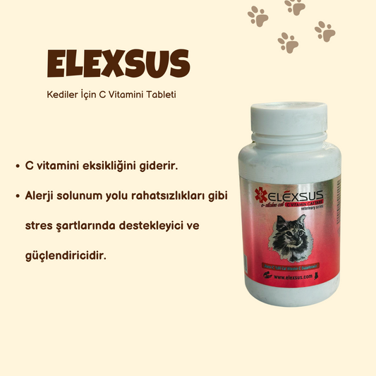 Elexsus Kediler İçin C Vitamini Tablet