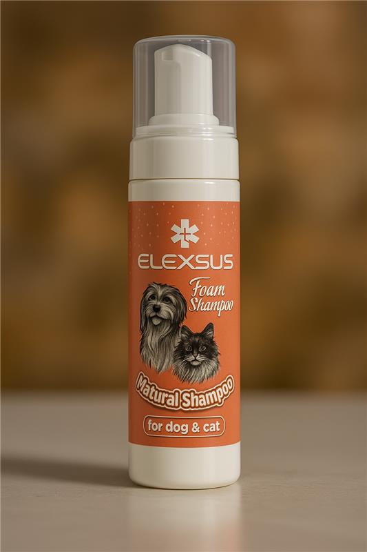 Elexsus Natural Kedi Ve Köpek Kuru Köpük Şampuanı 200ml