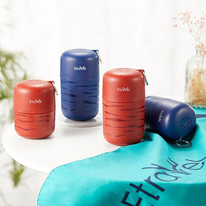 Etravel özel taşıma çantalı Mikrofiber çok amaçlı havlu seyahat ve plaj havlusu - Neotech Market